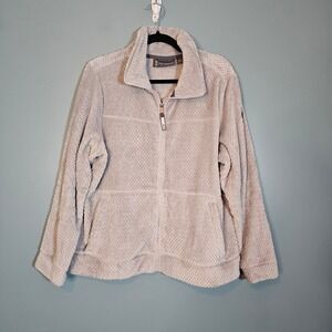 Free Country Womens Gray Faux Fur Fleece Zip Up Jacket XL